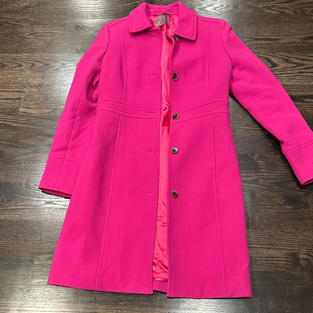 J. Crew Vivid Pink Women's Trench Coat